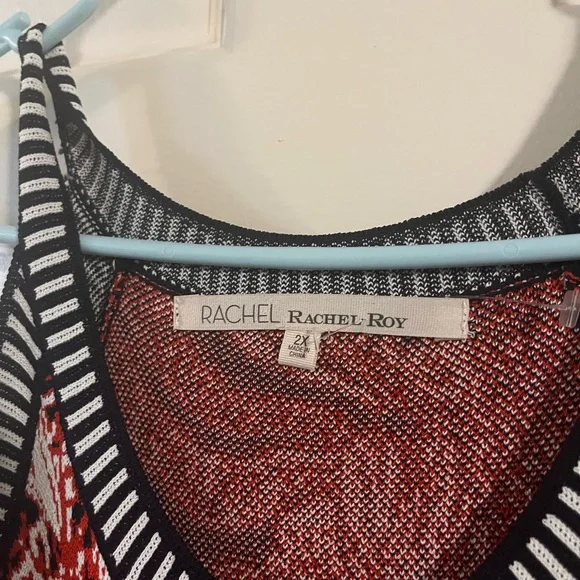 Rachel Roy Curvy Collection Red Sweater Dress Sz 2X - Picture 7 of 12